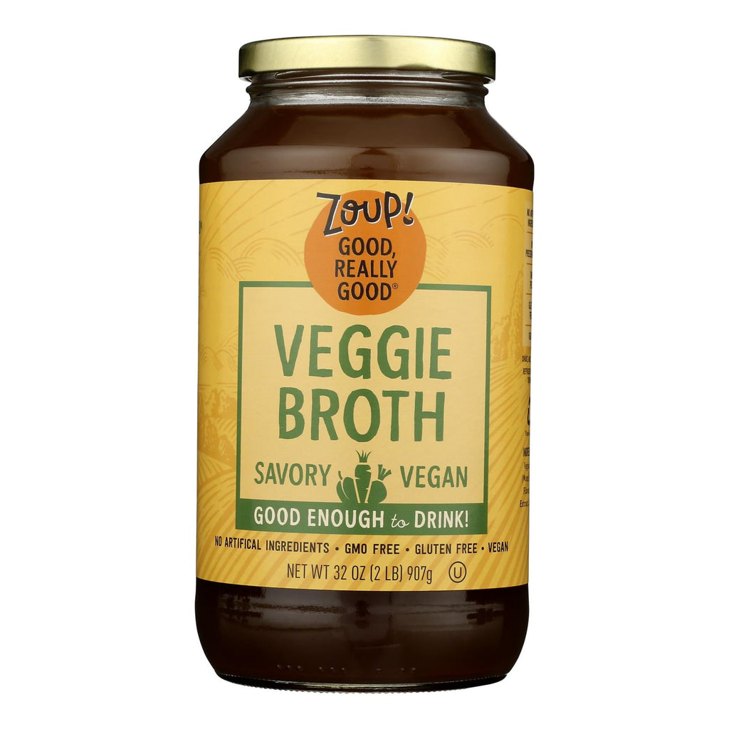 Zoup! Good, Really Good Veggie Broth, 31 fl oz (Case of 6)