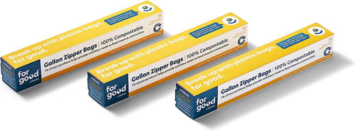 "For Good Gallon Zipper Bags – 15 Ct, Pack of 6"