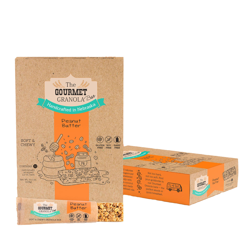 Peanut Butter Granola Bar | Pack of 12 | Gluten, Dairy, & Soy Free | The Gourmet Granola