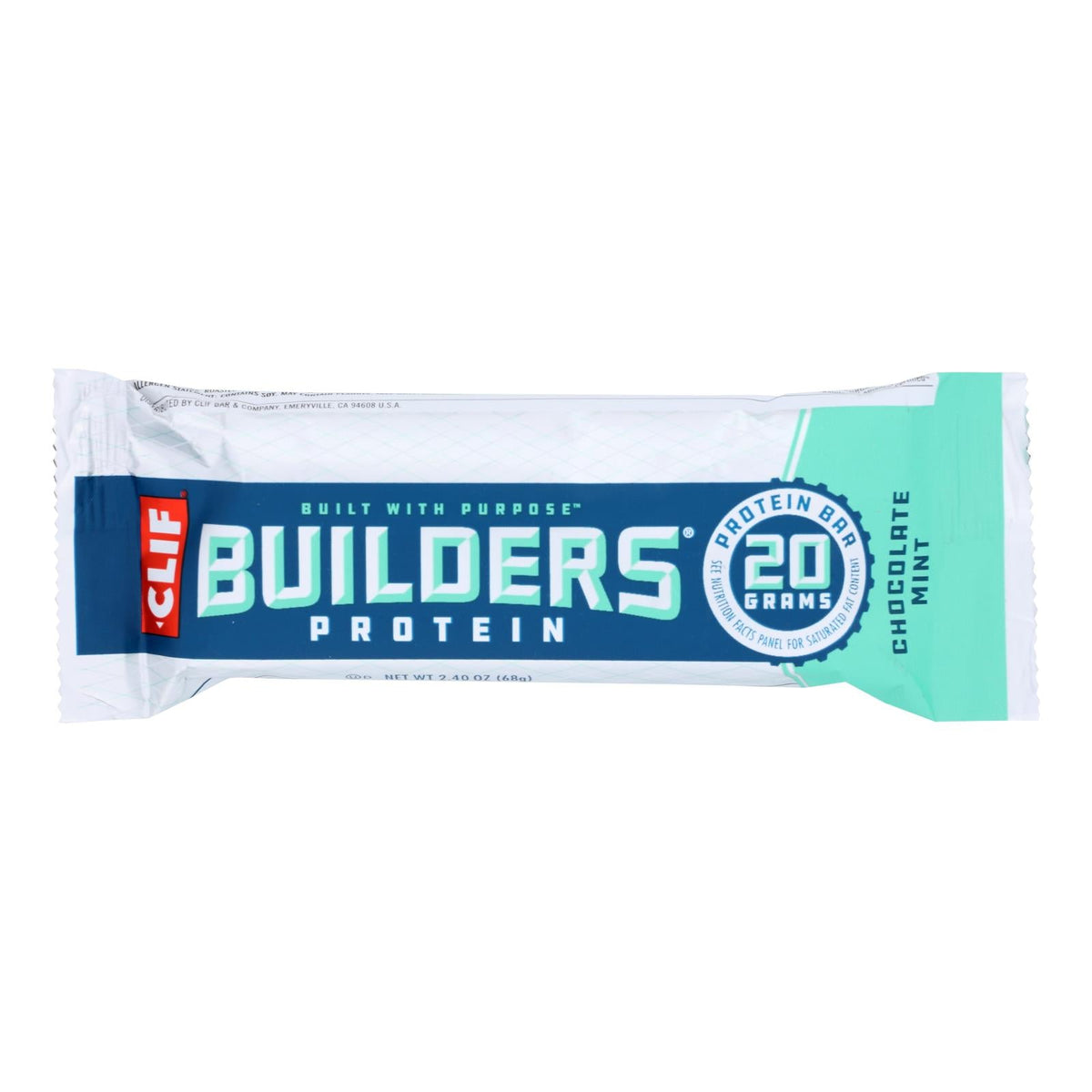 Clif Bar Builder Bar - Chocolate Mint - 2.4 Oz - Case of 12