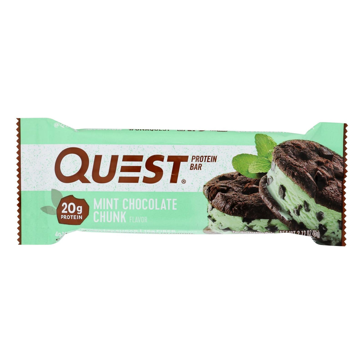 Quest Bar - Mint Chocolate Chunk - 2.12 Oz - 12 Pack