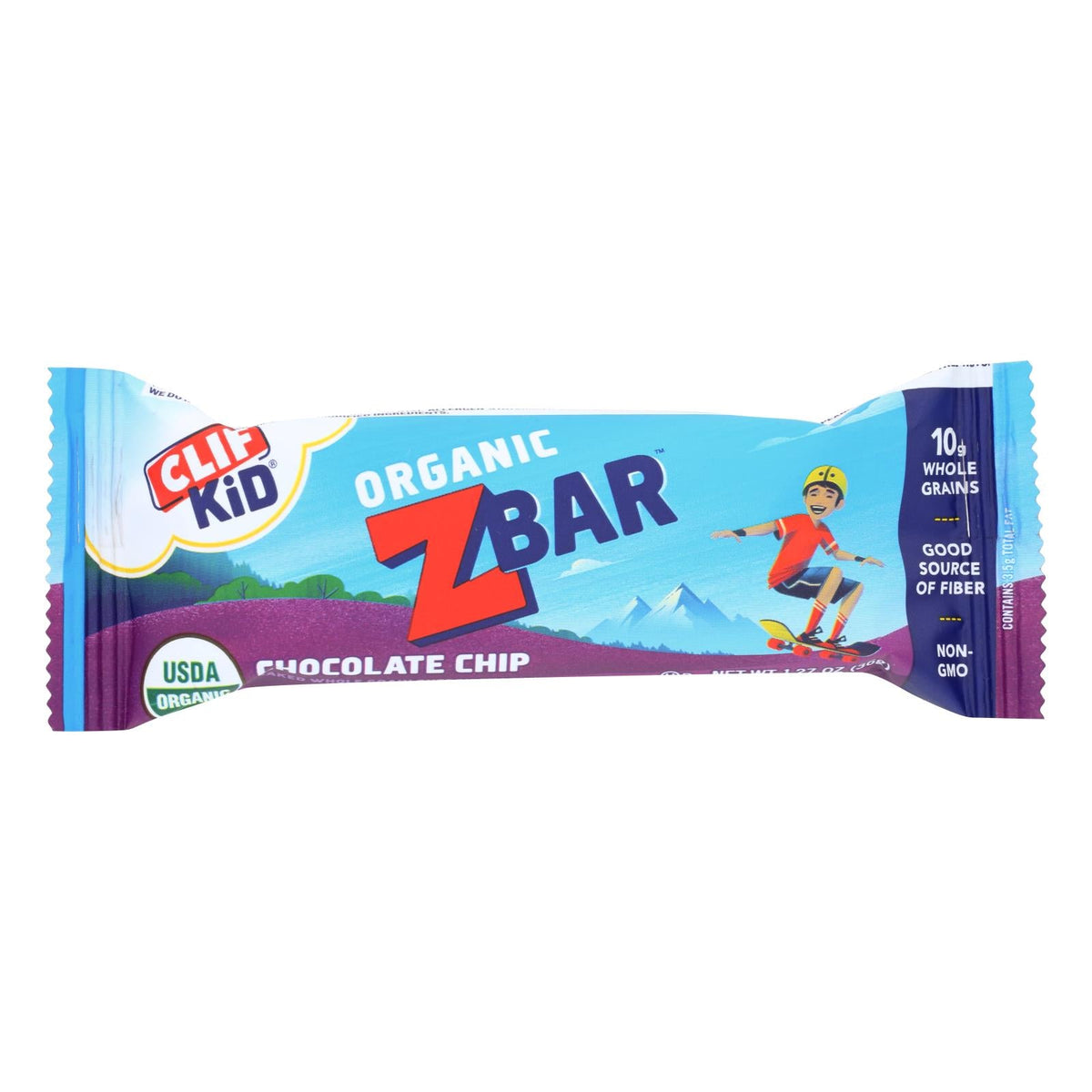 Clif Bar Zbar Organic Chocolate Chip - Case of 18, 1.27 Oz.