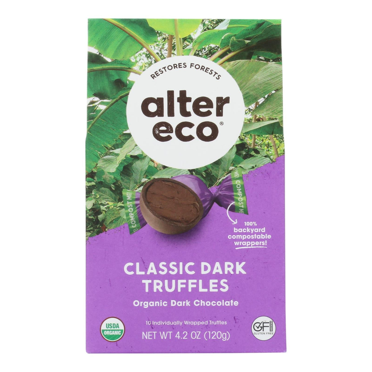 Alter Eco Americas Truffle Organic - Black - 10 Pack - 4.2 Oz - Case of 8