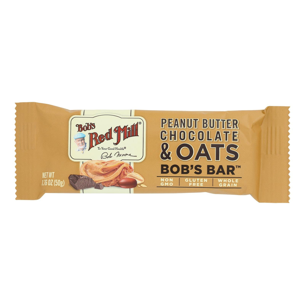Bob's Red Mill Peanut Butter Chocolate Oat Bar, 1.76 oz (Case of 12)