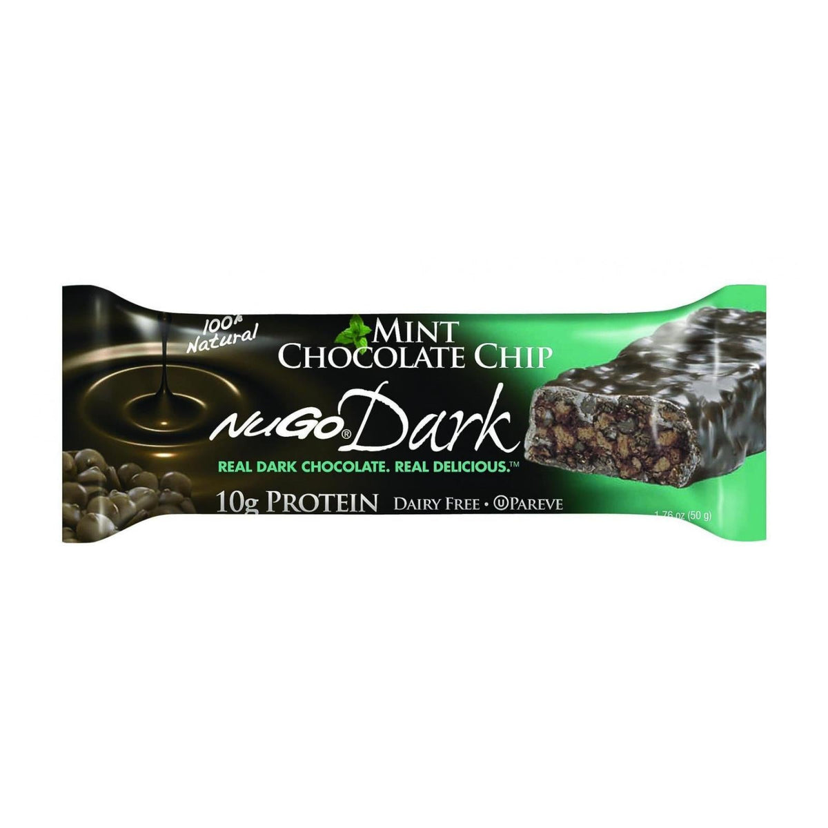 Nugo Nutrition Bar - Dark Chocolate Mint Chip - 1.76 Oz - Case of 12