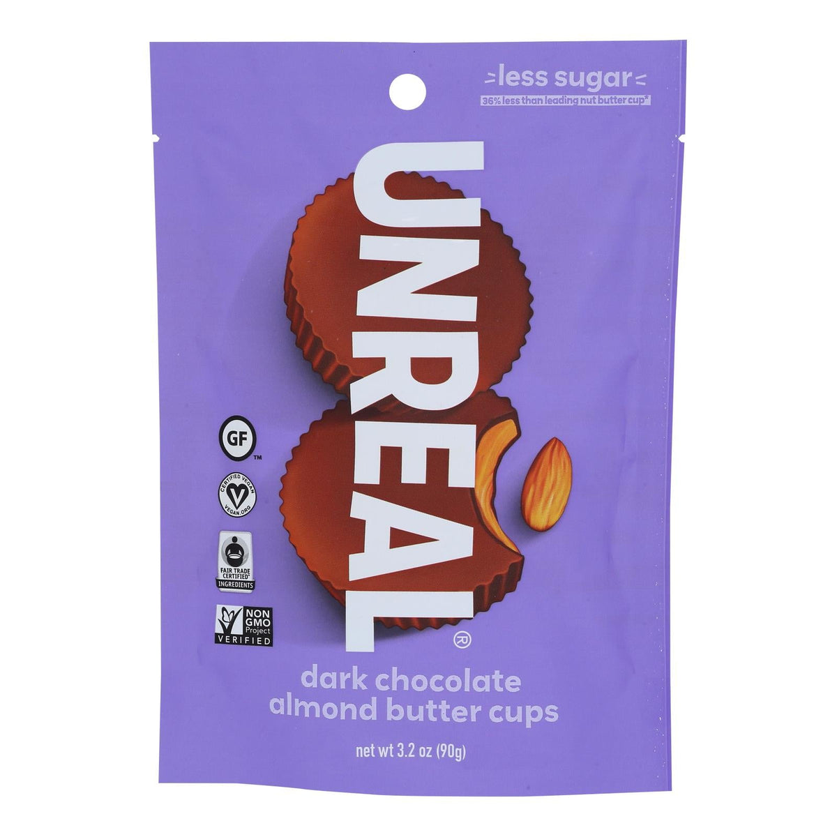 Unreal Dark Chocolate Almond Butter Cups - 6 Pack (1.5oz Bags)