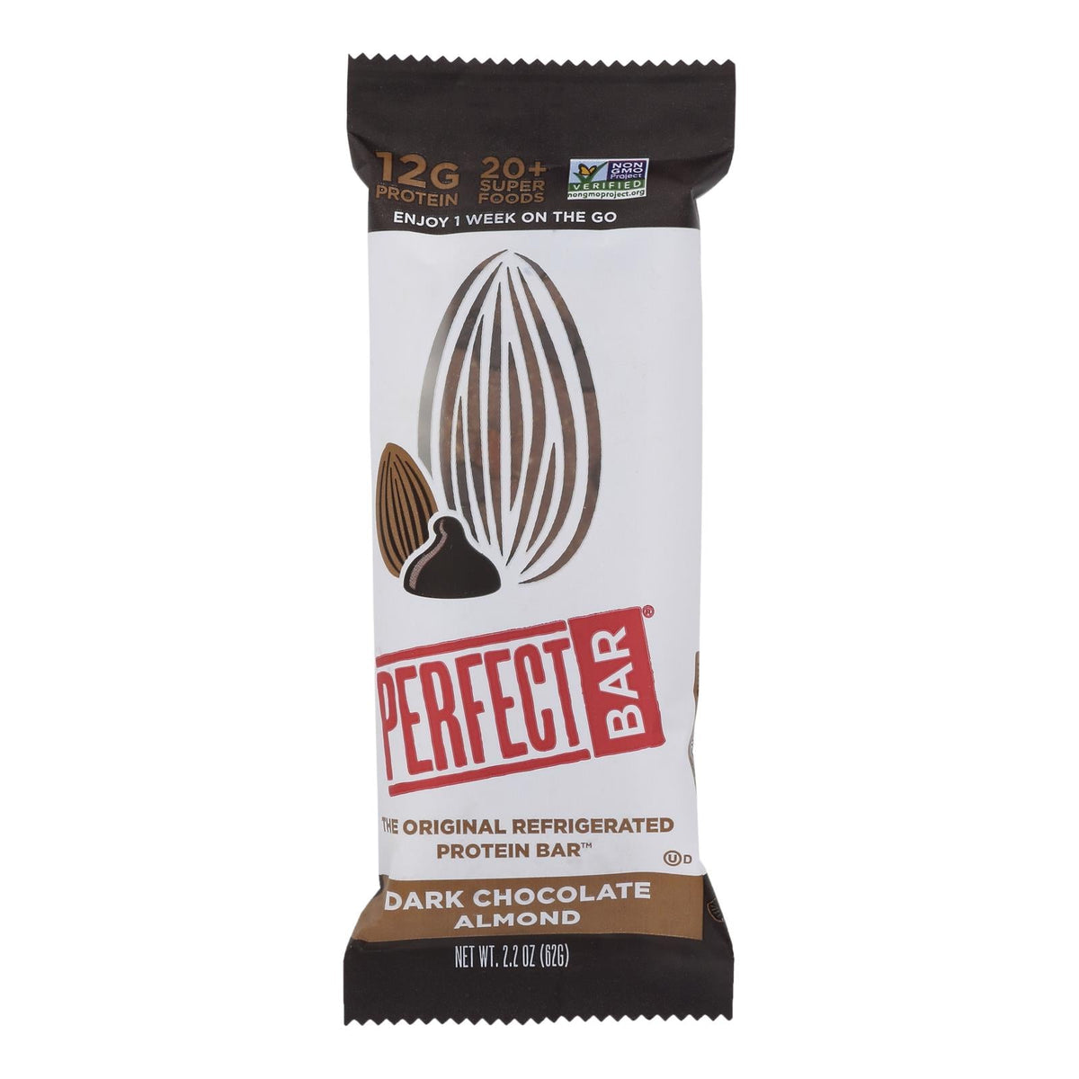 Perfect Bar Dark Chocolate Almond, 2.2 oz (Case of 8)