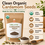 Organic Cardamom Seeds – For Chai, Coffee & Desserts