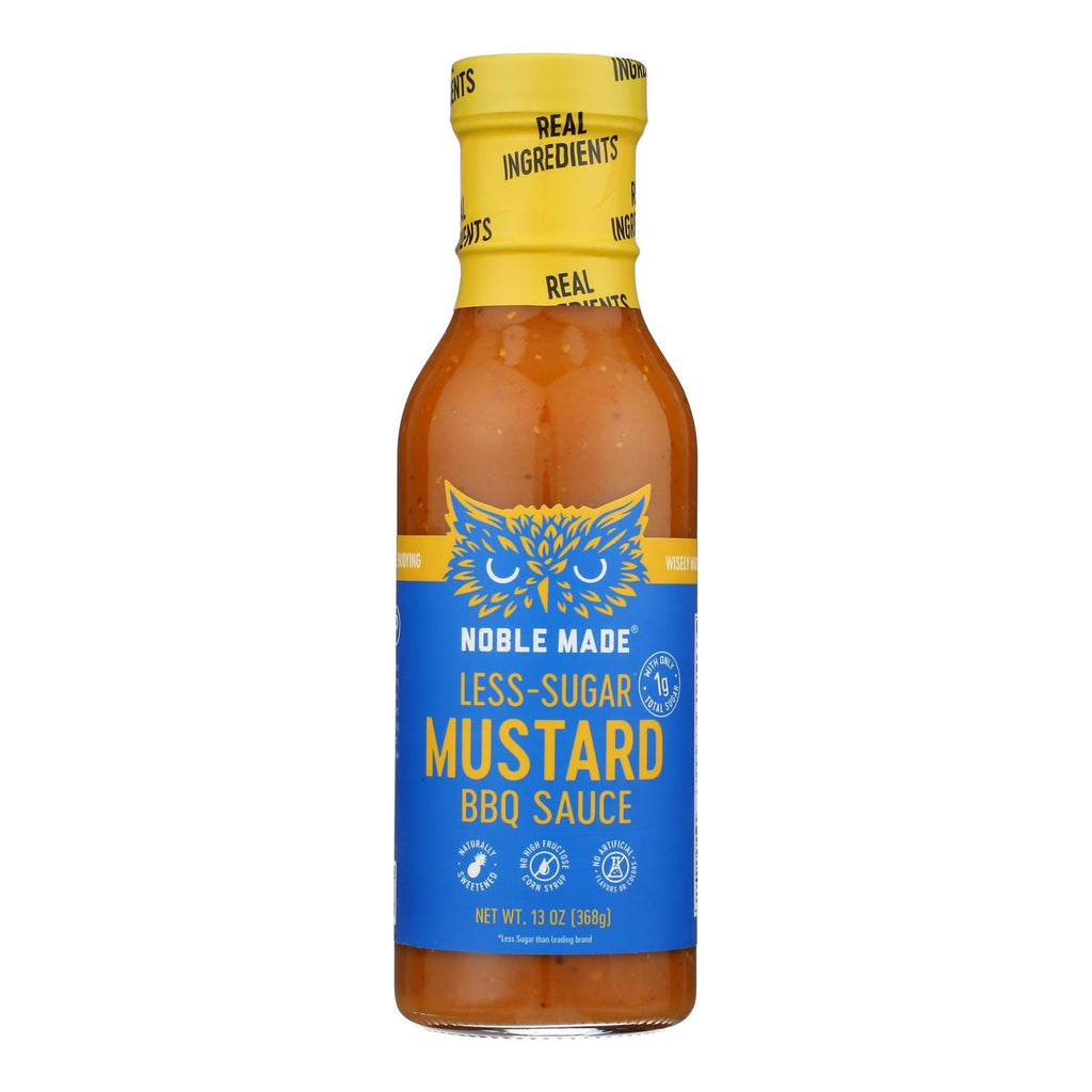 Noble Made Barbecue Mustard Sauce, Low-Sugar - 13 Oz (6-Pack)