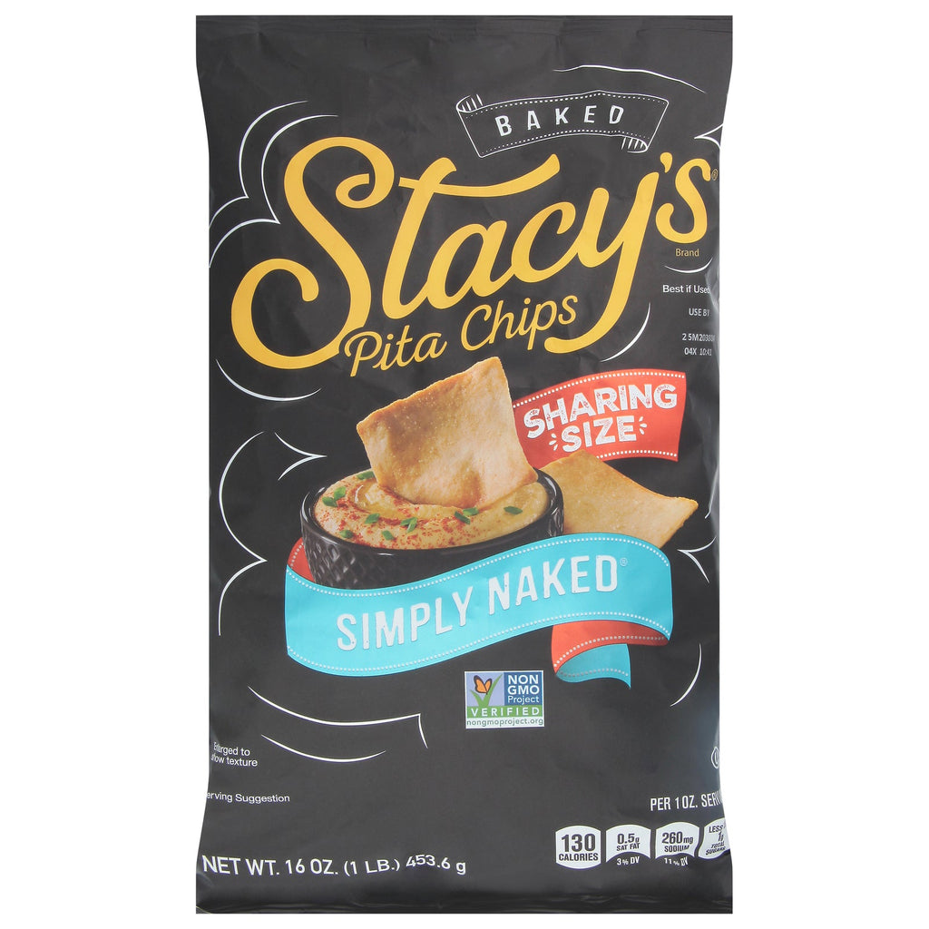 Stacy's Simply Naked Pita Chips, 16 oz (Case of 6)