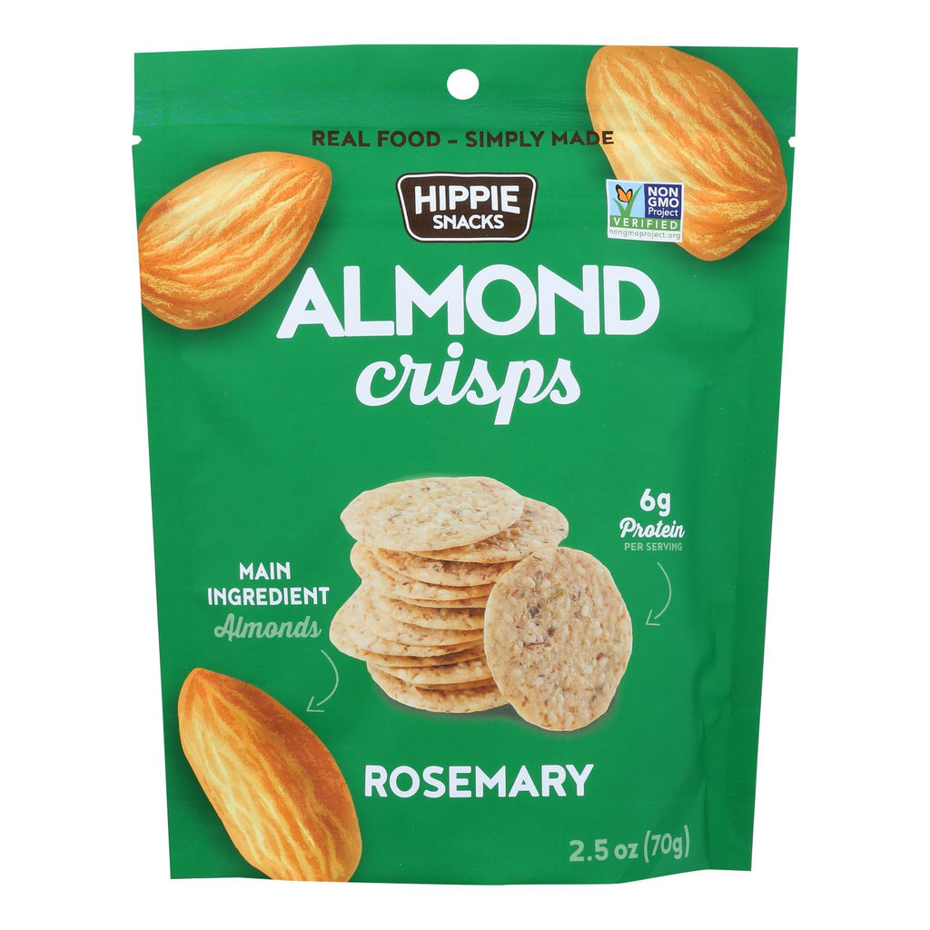 Hippie Snacks Almond Crisp Rosemary - 2.5 Ounce - Case of 8