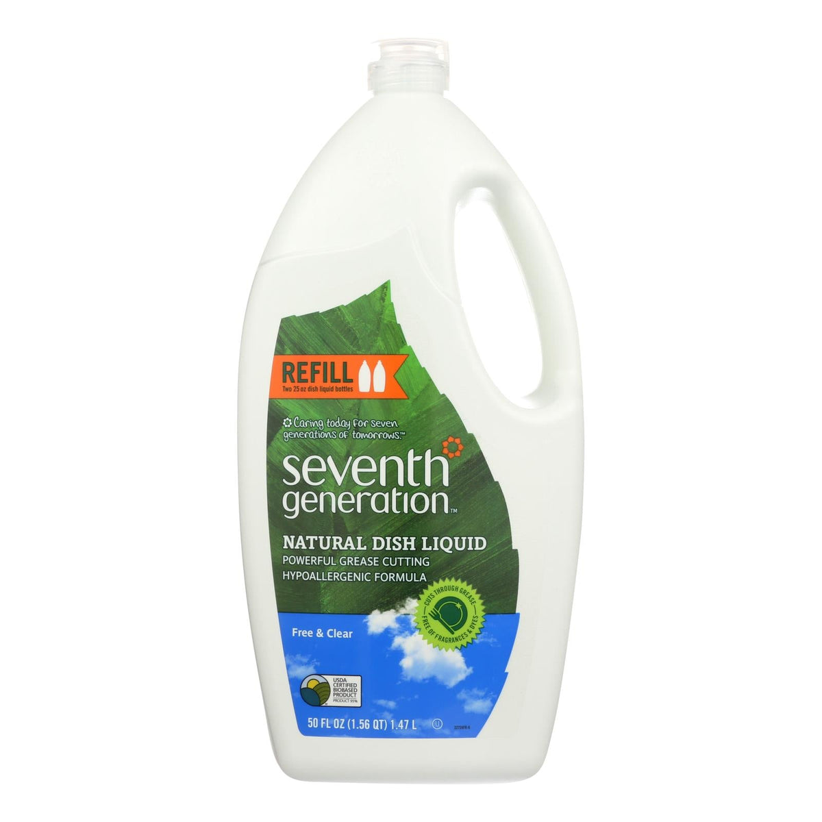 Seventh Generation Dish Liquid Free & Clear - 50 Fluid Ounces (Case of 3)