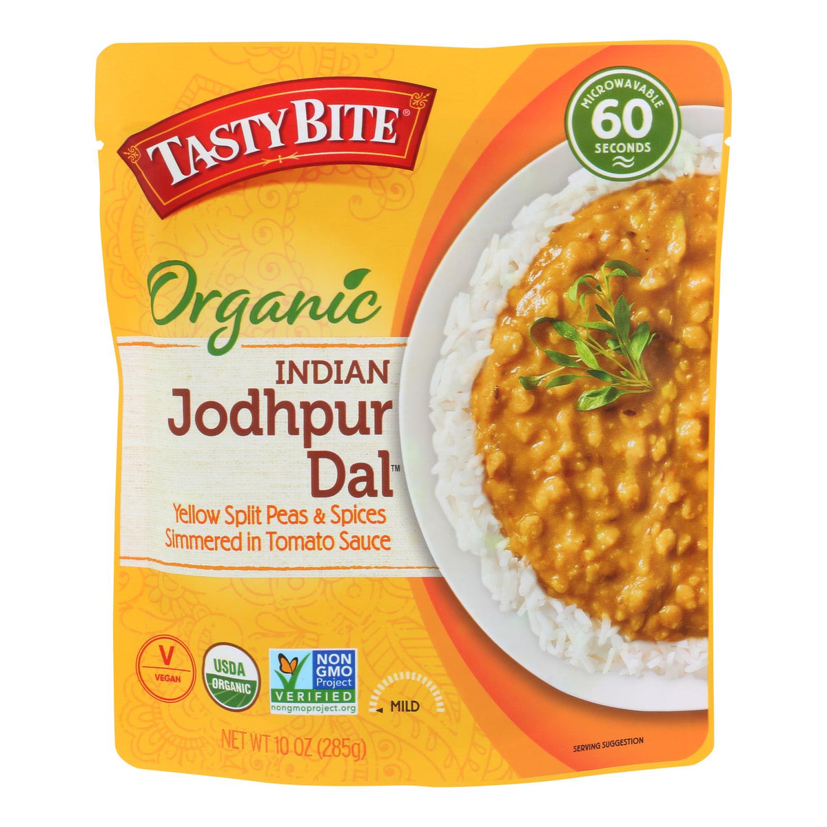 Tasty Bite Organic Spicy Tomato and Red Chili Lentil Curry, 10 oz (Case of 6)