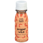 Proper Wild Energy Shot Peach Mango - 12 Pack - 2.5 Fluid Ounce Cans