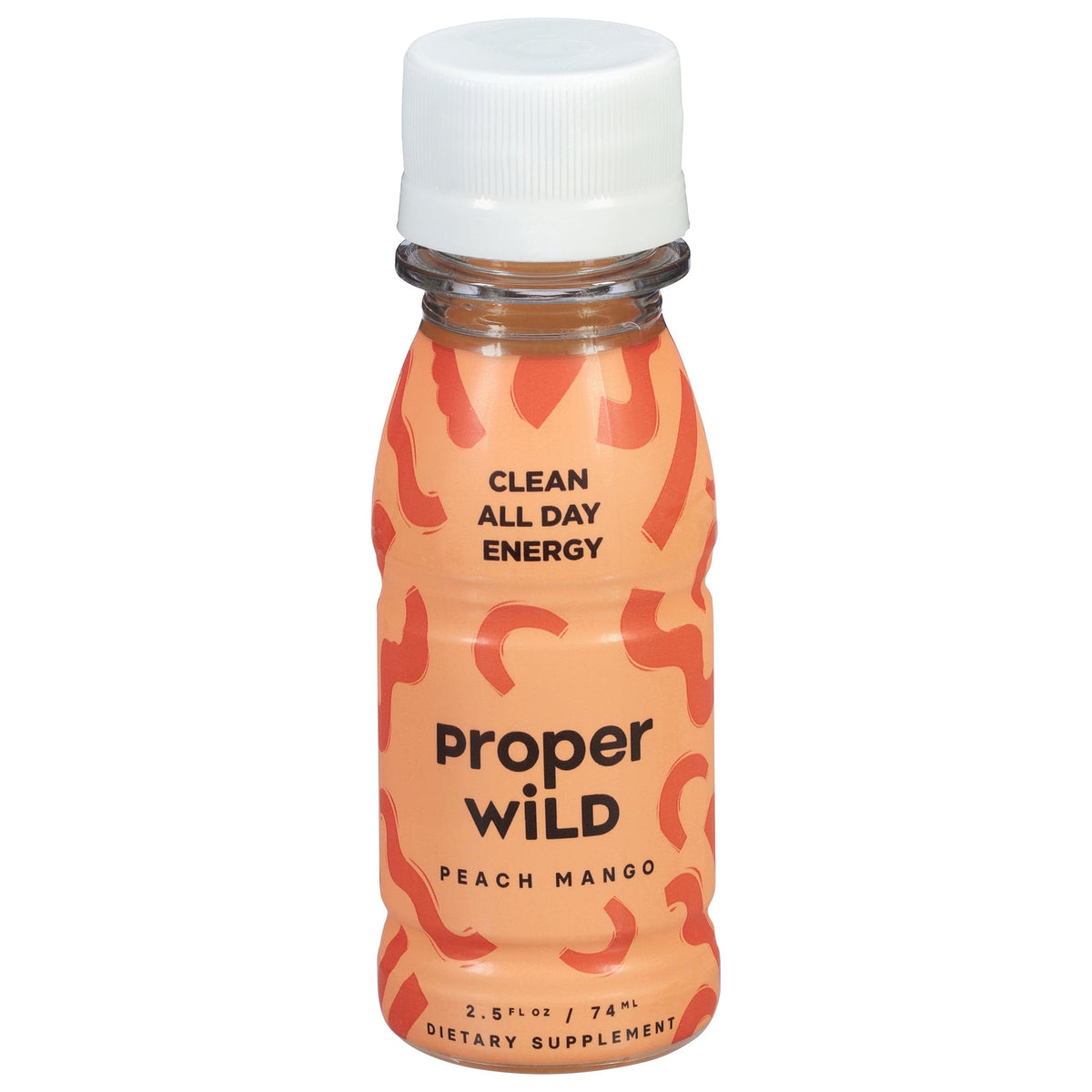 Proper Wild Energy Shot Peach Mango - 12 Pack - 2.5 Fluid Ounce Cans