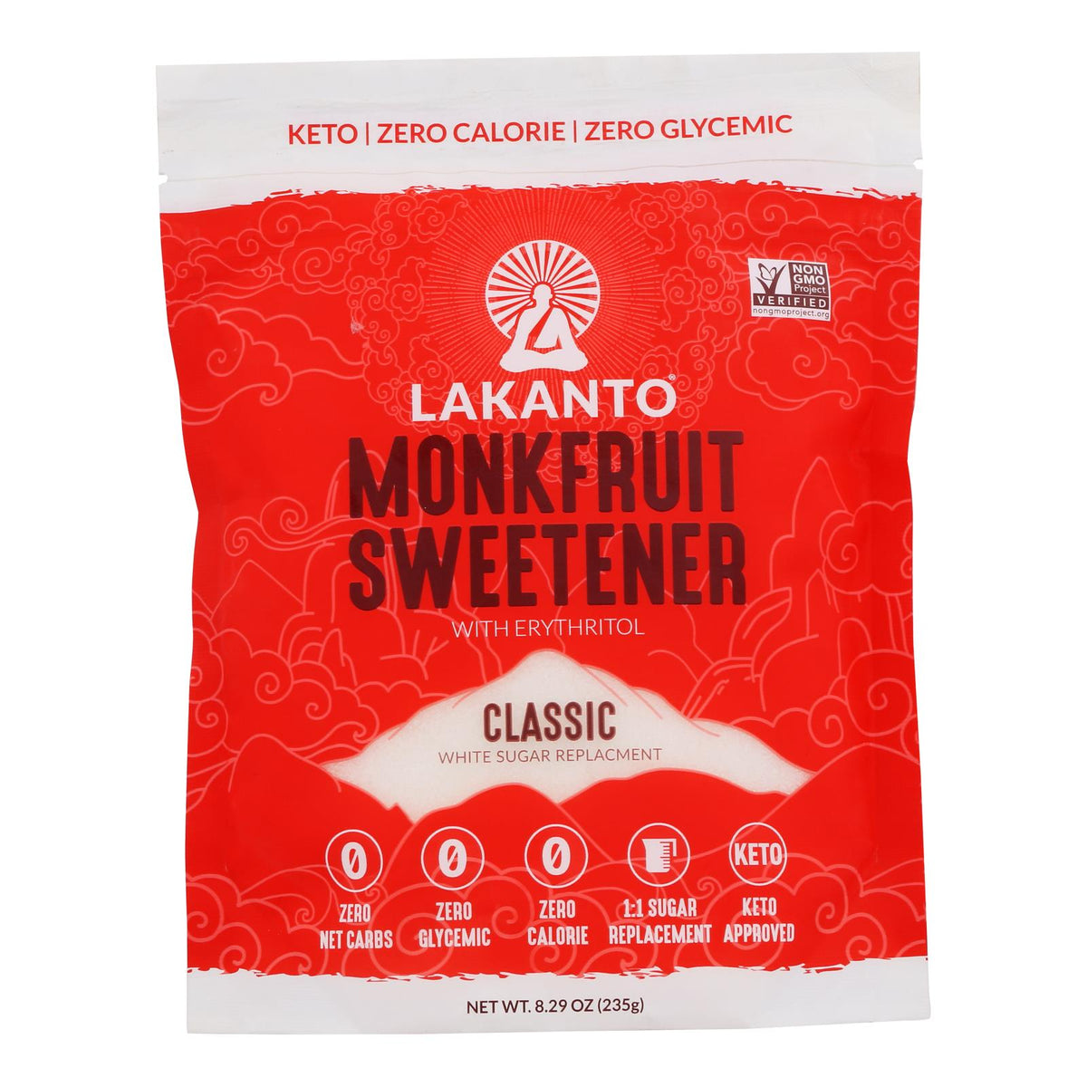 Lakanto Classic Monk Fruit Sugar-Free Sweetener, 8.29 oz (Case of 10)