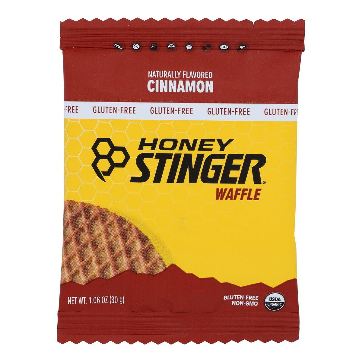 Honey Stinger Stinger Waffle Organic Cinnamon Gluten Free - 1.06 Oz (Case of 12)
