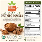 Organic Nutmeg Powder – For Béchamel, Eggnog & Baking