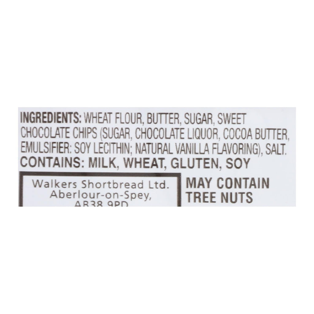 Walkers Double Chocolate Chip Shortbread Cookies, 1.4 oz, 20 ct Display (Case of 20)
