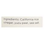 O Olive Oil California Yuzu Rice Vinegar, 10.1 fl oz (Case of 6)