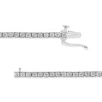 14k white gold 1.0 cttw miracle set lab grown diamond tennis bracelet 7 bijoux-nyc direct