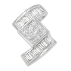 14k white gold 1 2/5 cttw princess and baguette diamond zig zag necklace bijoux-nyc direct