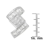 14k white gold 1 2/5 cttw princess and baguette diamond zig zag necklace bijoux-nyc direct