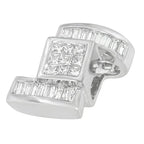 14k white gold 1 2/5 cttw princess and baguette diamond zig zag necklace bijoux-nyc direct