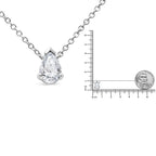 14k white gold 1/2 cttw lab grown pear diamond solitaire necklace bijoux-nyc direct