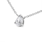 14k white gold 1/2 cttw lab grown pear diamond solitaire necklace bijoux-nyc direct
