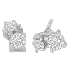 14k white gold 1/2 cttw round diamond dangle earrings bijoux-nyc direct
