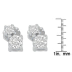 14k white gold 1/2 cttw round diamond dangle earrings bijoux-nyc direct
