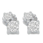 14k white gold 1/2 cttw round diamond dangle earrings bijoux-nyc direct