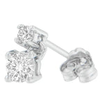 14k white gold 1/2 cttw round diamond dangle earrings bijoux-nyc direct