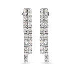 14k white gold 4.0 cttw diamond asymmetrical inside out double hoop earrings bijoux-nyc direct