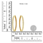 14k yellow gold 1.0 cttw diamond channel set round hoop earrings bijoux-nyc direct
