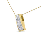1.50ctw princess cut diamond greek column pendant in 14k yellow gold bijoux-nyc direct