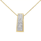 1.50ctw princess cut diamond greek column pendant in 14k yellow gold bijoux-nyc direct