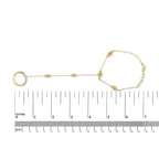 14k yellow gold 1/4 cttw diamond pyramid station hand chain bracelet 7 bijoux-nyc direct