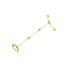 14k yellow gold 1/4 cttw diamond pyramid station hand chain bracelet 7 bijoux-nyc direct