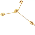 14k yellow gold 1/4 cttw diamond pyramid station hand chain bracelet 7 bijoux-nyc direct
