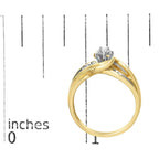 14k yellow gold 1/4 cttw diamond wave bypass ring bijoux-nyc direct