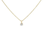 14k yellow gold 3/8 cttw round diamond martini solitaire necklace 18 bijoux-nyc direct