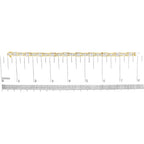 14k yellow gold 7.0 cttw baguette and princess diamond wave bracelet 7 bijoux-nyc direct