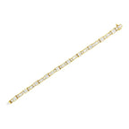 14k yellow gold 7.0 cttw baguette and princess diamond wave bracelet 7 bijoux-nyc direct