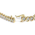 1/2 carat diamond s-curve tennis bracelet in 14k gold plated silver bijoux-nyc direct