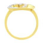 14kt yellow gold diamond heart pave ring 1/10 ctw bijoux-nyc direct