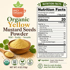 Organic Yellow Mustard Seed Powder – Ground from Whole Seeds