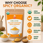 Organic Yellow Mustard Seed Powder – Ground from Whole Seeds