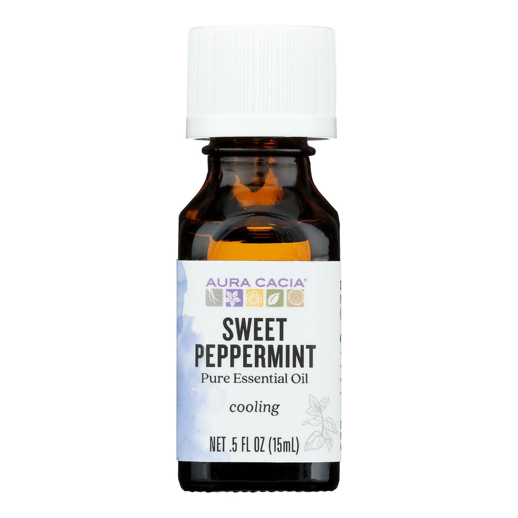 Aura Cacia Sweet Peppermint Essential Oil, 0.5 fl oz